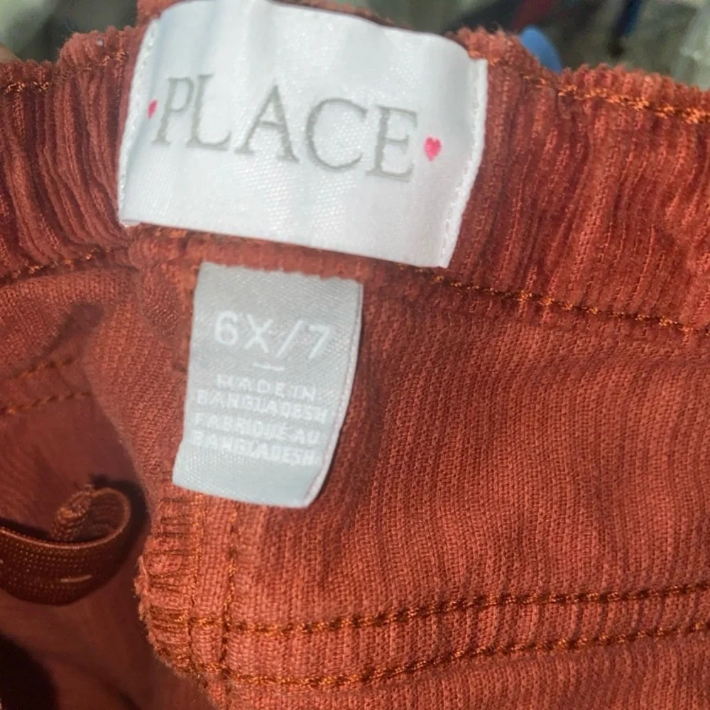 The Children’s Place Girls Corduroy Skirt Size 6X Brown Button Front Fall